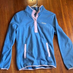 Columbia Blue and Pink Fleece Pullover